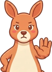 Ruby holding a hand up